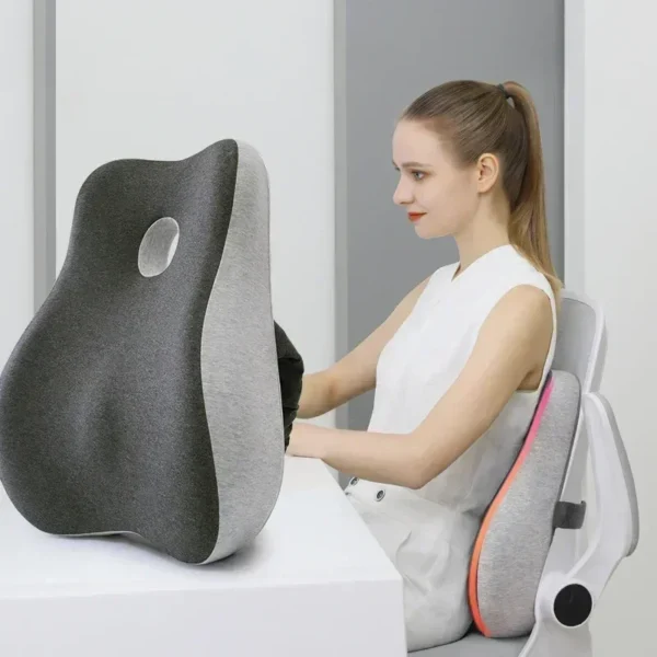 Memory Foam Office Chair Cushion Car Seat Support Waist Pillow Massage Lumbar Orthopedic Pillow Buttock Coccyx Cushion Back Pads - Image 3