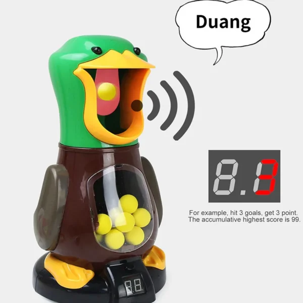 Hungry Shooting Duck Toys Air-powered Gun Soft Bullet Ball With Light Electronic Scoring Battle Games Funny Gun Toy for Kids - Image 4
