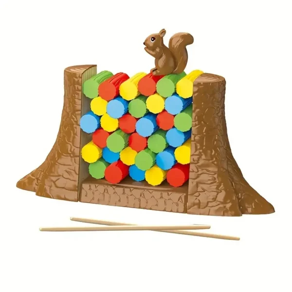 Kids Balance Tower Board Game Stacking Blocks Puzzle Toy Family Games Save The Collapsing Squirrel For Toddlers Christmas Gift - Image 6