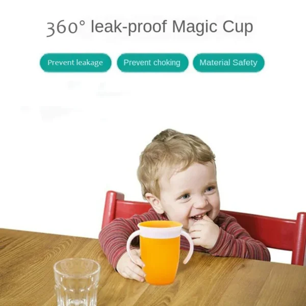 Magic Baby Cups Can Be Turned Baby Learning Drinking Cup Leakproof Child Water Cup Bottle 240ml Copos Learning Cup Baby Cup - Image 3