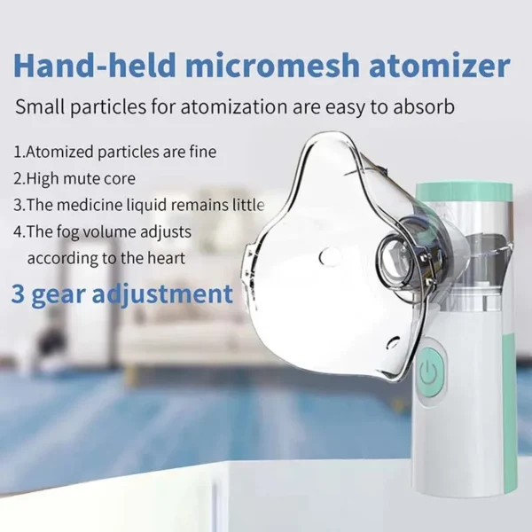 Medical Silent Mesh Nebulizer Handheld Asthma Inhaler Atomizer Children Health Care Mini Portable Nebulizer Humidifier - Image 2