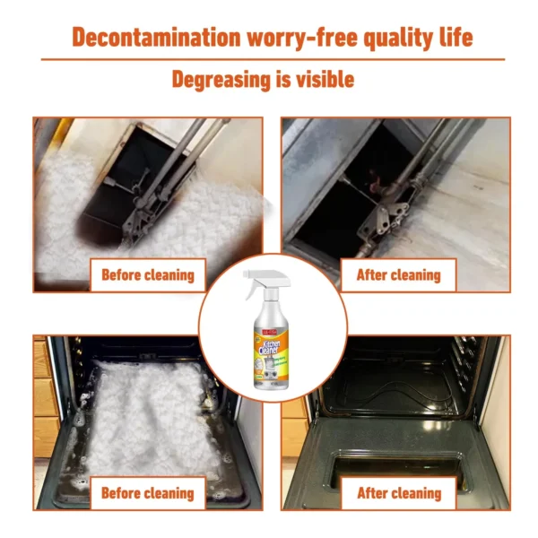 Kitchen Foam Grease Spray Grill Oven Dirt Oil Cleaning Stove Degreasing Bubble Cleaner Rinse Free Household Degreasing Detergent - Image 5