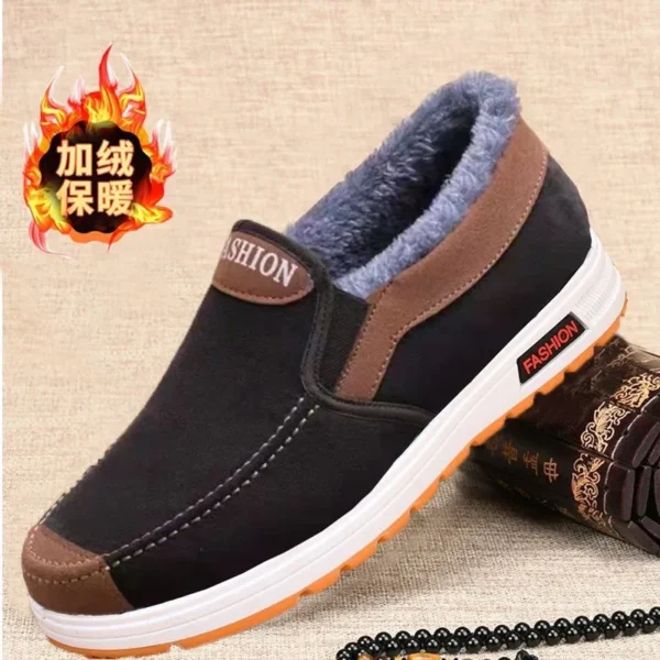 Men's canvas shoes, men's shoes, one foot lazy shoes, cowhide sole, anti slip and wear-resistant casual shoes for men - Image 4
