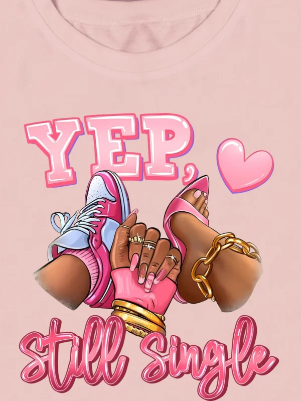 Sneaker Girl Graphic Print T-shirt, Casual Short Sleeve Crew Neck Top, Women's Clothing - Image 6
