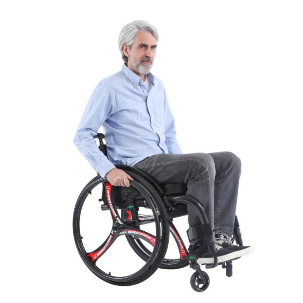 JBH Hot Selling High Quality Lightweight Carbon Fiber Medical Supplies Foldable Manual Wheelchairs - Image 3