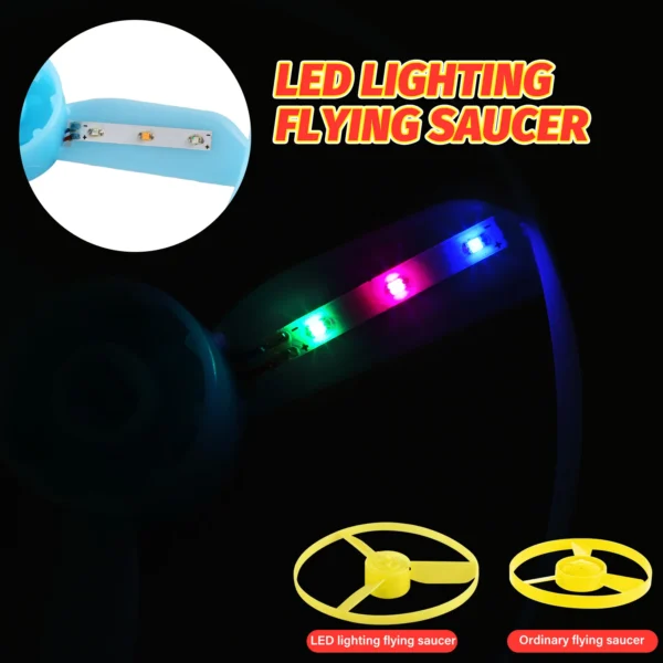 Kids Luminous Flying Disc Propeller Toys Cute Ice Cream Launcher Flying UFO Toy Spinning Top Outdoor Game Gift for Kids - Image 4