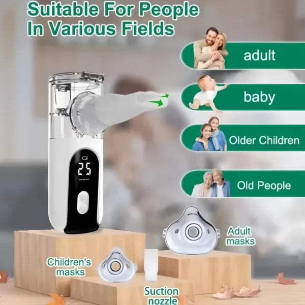 Portable Mesh Nebulizer for Adult Child Medical Handheld Humidifier Silent Nebulizador Inhaler Humidifier Inhalator Atomizer - Image 4
