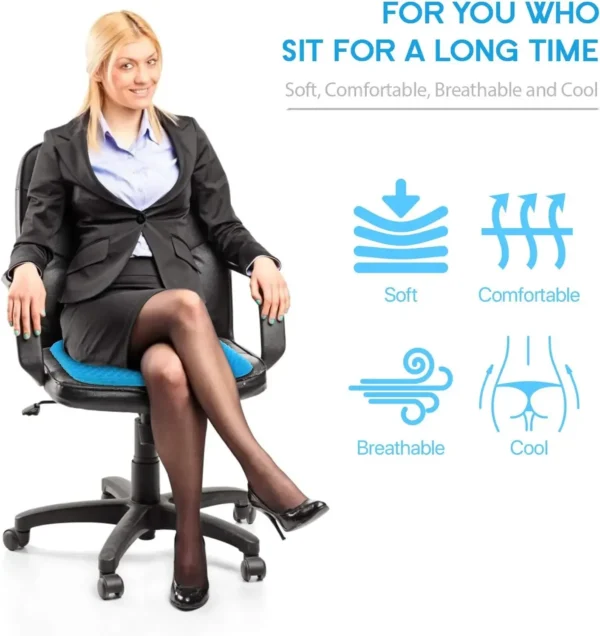 Wheelchair soft gel seat cushion, gel seat cushion, breathable gel car seat cushion, office chair gel seat cushion - Image 2