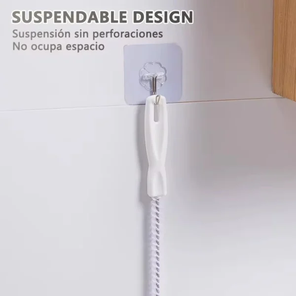 Pipe Dredging Brush Flexible Drain Brush Household Sewer Animal Pet Hair Catcher Sink Cleaning Brush for Kitchen Bathroom - Image 6