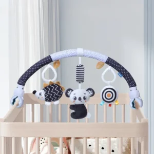 Infant Baby Stroller Arch Toy Play Bar Fun Newborns Sensory Activity Adjustable for Bouncers and Car Safe Seat Bed Hanging Toys