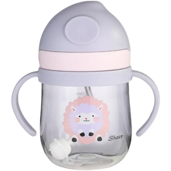 250ml baby feeding cup, children learn to feed, drinking bottle, training cup with straw, leak-proof and choking-proof baby cup - Image 4