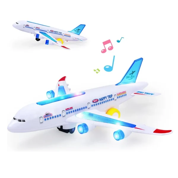 Electronic Aeroplane Toy with Music Autopilot Flash Sound Aircraft Automatic Rotation Plane Educational Toy Gift For Children - Image 3
