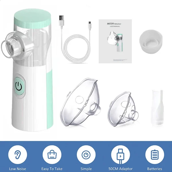 Medical Silent Mesh Nebulizer Adult Kids Handheld Asthma Inhaler Atomizer Health Care Mini Portable Nebulizer Humidifier Battery - Image 2