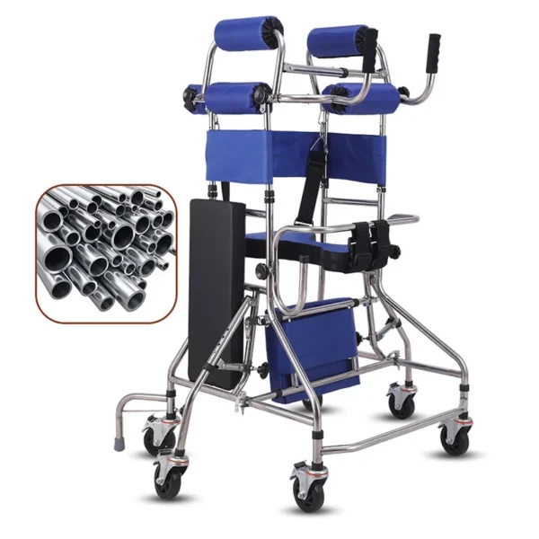 6 8 Wheels Elderly Disabled Palsy Rehabilitation Rollator Walking Aid Stand Patient Hemiplegia Walker for Disabled - Image 3