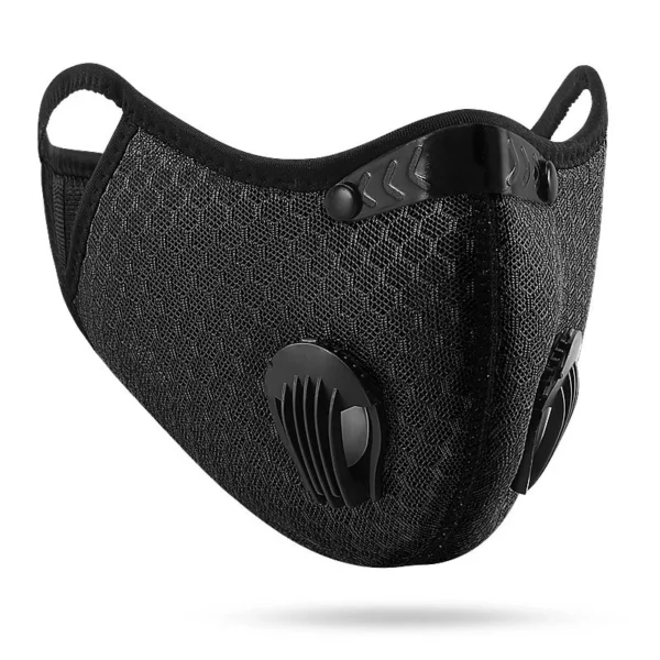 Cycling Face Mask with Filter PM 2.5 Dust Proof Masks Sport Washable Reusable Face Mask for Men Bandana Actived Carbon Filters - Image 3