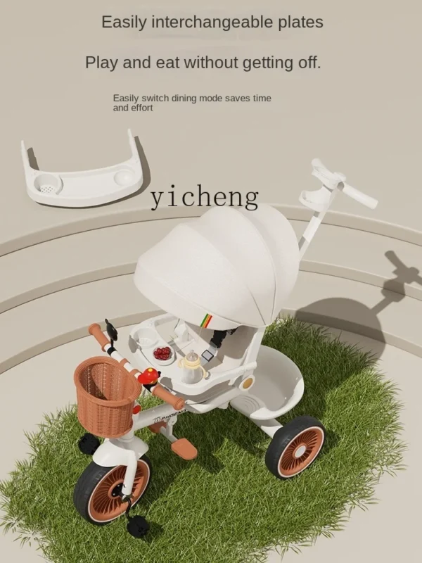 Tqh Children's Tricycle 1-3-6 Years Old Large Baby Stroller Baby Pedal Bicycle Walk the Children Fantstic Product - Image 3