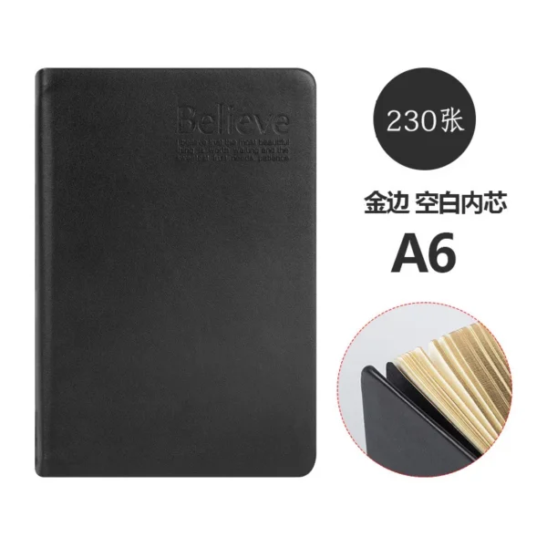 A6 Vintage Thick Paper Notebook Notepad Leather Bible Diary Book Zakka Journals Agenda Planner School Office Stationery Supplies - Image 5