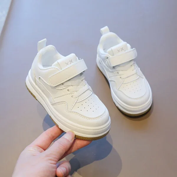 Children's White Shoes Spring and Autumn Kid's Sports Shoes Anti slip Lightweight Boys Board Shoes Soft Sole Baby Casual Shoes - Image 3