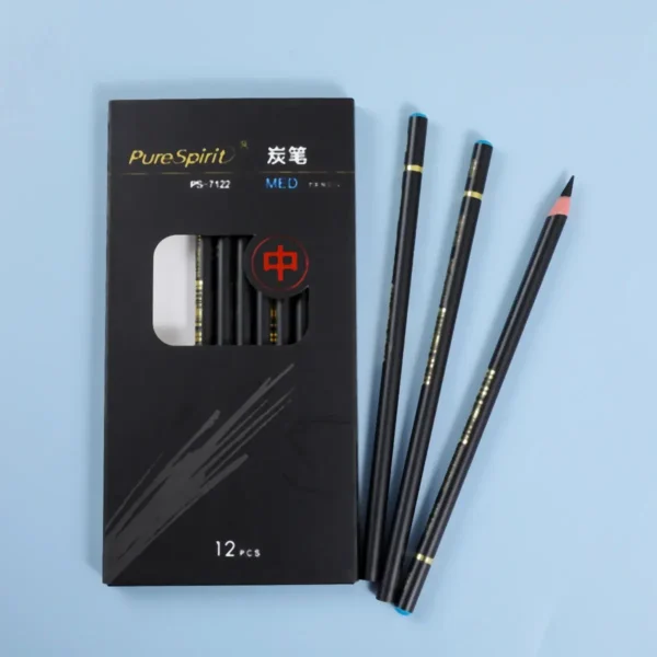 12PCS Professional Charcoal Pencils for Drawing, Sketching, Shading, Artist Pencils for Beginners & Artists - Image 3
