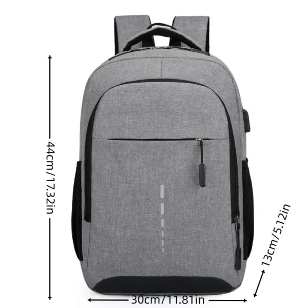 Nylon Backpack Simple And Fashionable Casual Backpack Business Commuting Computer Bag Large Capacity Backpack - Image 2
