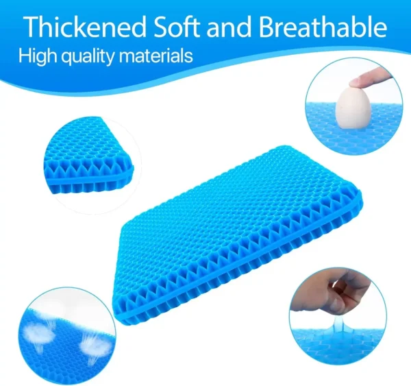 Wheelchair soft gel seat cushion, gel seat cushion, breathable gel car seat cushion, office chair gel seat cushion - Image 3