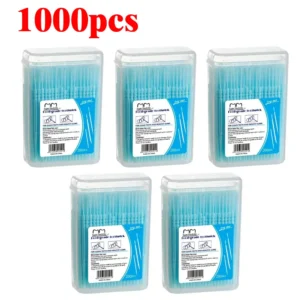 200pcs/box Plastic Toothpicks Double-headed Disposable Interdental Brush Dental Tooth Flossing Head Oral Hygiene Clean The Mouth
