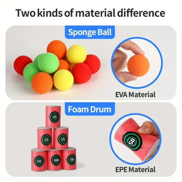 Soft Bullet Target Practice Toy for Children, Educational Shooting Practice Toys with Soft Bullets - Image 3