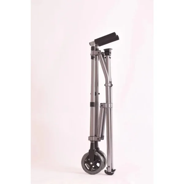 Walker Medical Household Auxiliary Travel Aluminum Alloy Elderly Booster Adjustable Folding Walker - Image 3
