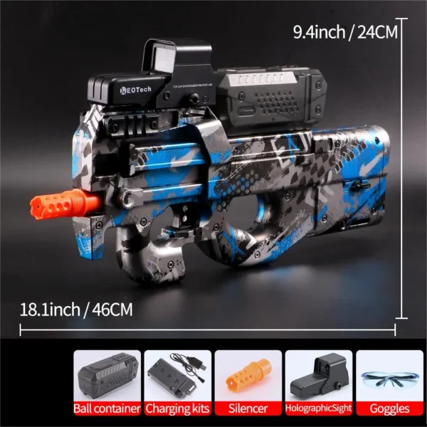 Electric Gel Gun in Transparent Black! Fully Automatic Splatter Ball Toy, Perfect for Outdoor Shooting Games (No Bullets) - Image 3