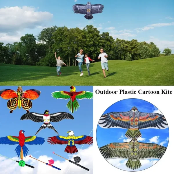 New 30 Meter Plastic Eagle Kite Cartoon DIY Toy Large Eagle Kites Children Gift Flying Bird Kites Garden Outdoor Sports - Image 2