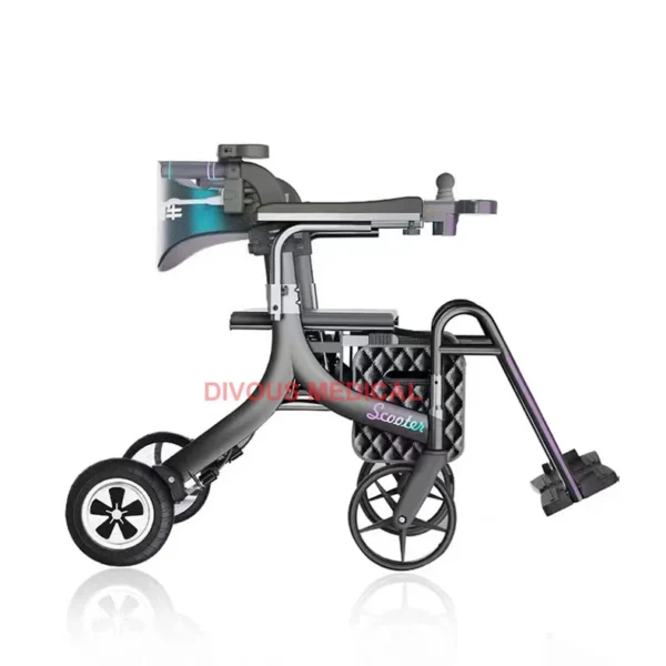 Lightweight Folding Electric Rollator Walker Mobility Scooter Aids Wheelchair for Seniors Adults with Seat Foot Rest Product - Image 4