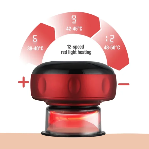 Intelligent Vacuum Cupping Massage Device Electric Heating Scraping Suction Cups Physical Fatigue Relieve Health Guasha Cans - Image 5