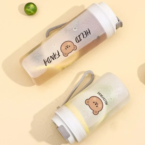 WORTHBUY 350Ml Reusable Plastic Water Bottle With Rope Cute Portable Sealed Leak Proof Drinking Cup Travel Sports Water Cup - Image 2