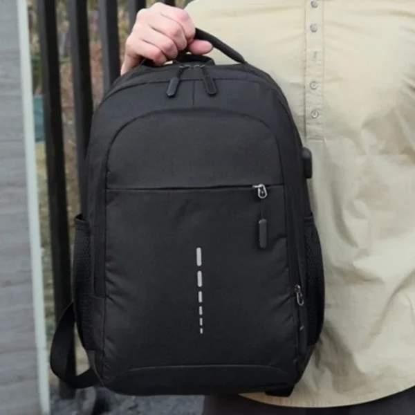 Nylon Backpack Simple And Fashionable Casual Backpack Business Commuting Computer Bag Large Capacity Backpack - Image 3