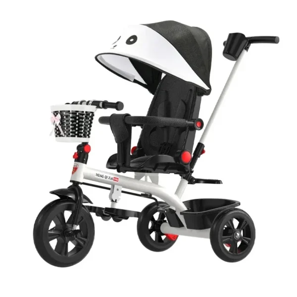 2024Children tricycles, bicycles, strollers, multi-functional strollers can sit on a lying baby trolley. - Image 5