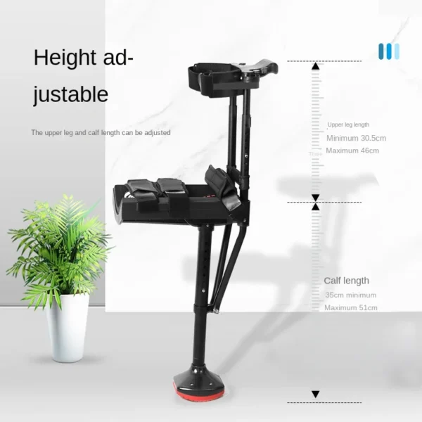 Ergonomic Hands Free Crutches Knee Crutch for Adult Mobility Aids Device Walking Support Crutches Adults Adjustable Crutch - Image 5