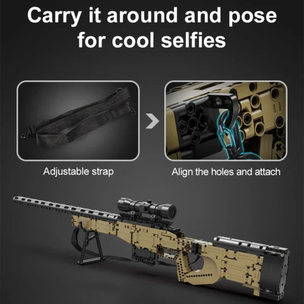 Cada 979Pcs City Technical  Police Military Weapon Sniper Rifle Building Blocks WW2 For Assault Rifle Bricks Toys for Kids Gifts - Image 5
