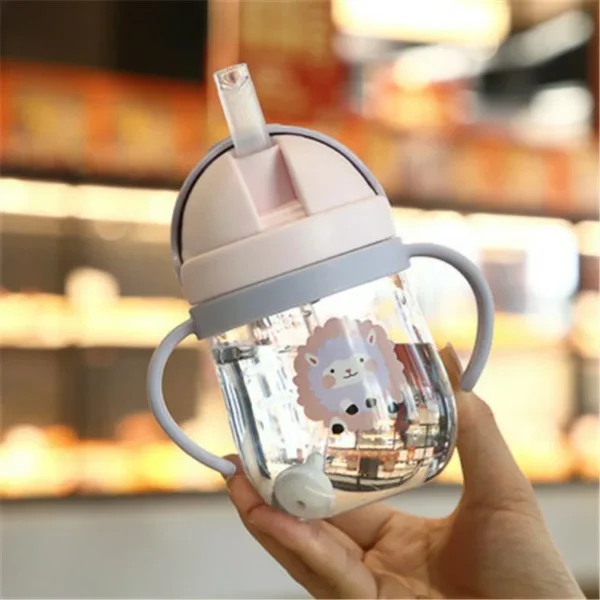250ml Baby Feeding Cup with Straw Children Learn Feeding Drinking Bottle Kids Training Cup with Straw - Image 6