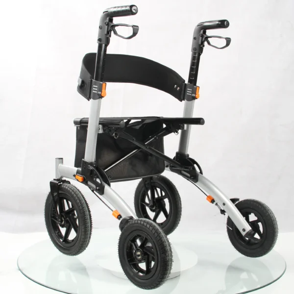 Electronic wheelchair lightweight aluminum walking 2 in 1 rollator electric walker rollator for elderly outdoor rollato - Image 3