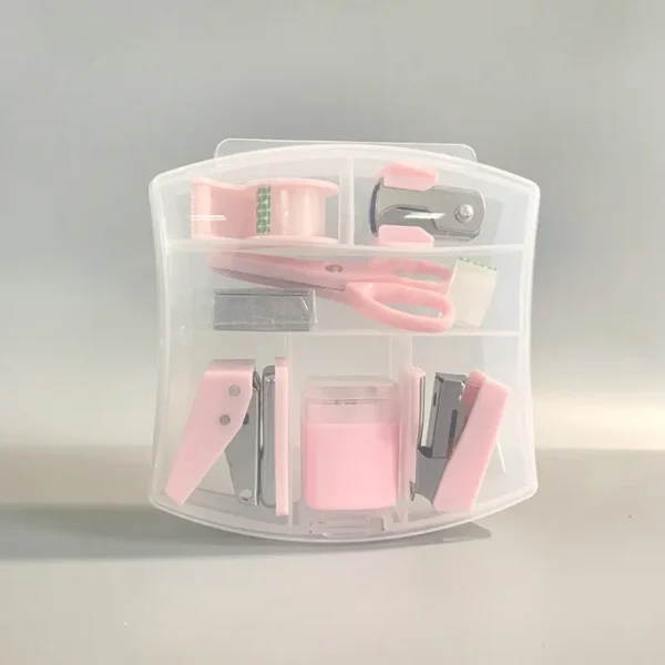 Makaron Mini School Office Supply Kits, Includes Stapler,Scissors, Staple Remover, Staples, Tape Dispenser - Image 3