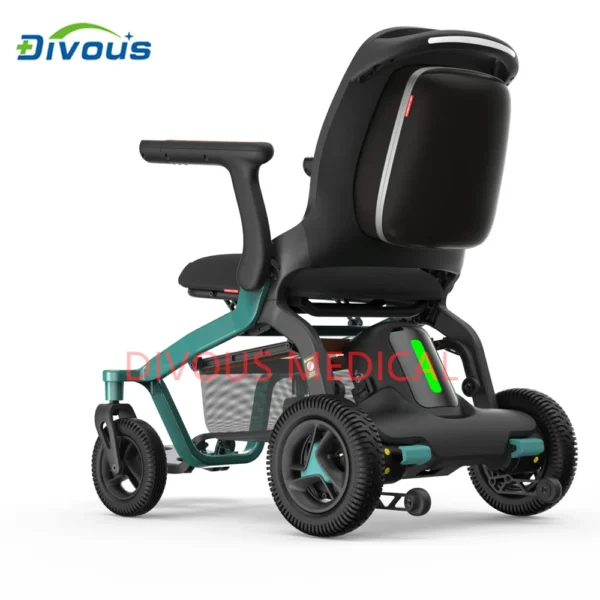 Hot Lithium Battery Bluetooth Folding Walker Electric Wheelchair Outdoor Rollator for Disabled People - Image 5