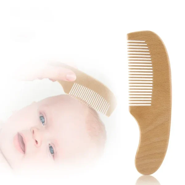 Personalized Wooden Baby Brush Custom Name Baby Wool Comb New Born Hair Brush Infant Head Massager Bath Brush Comb for Kids - Image 6