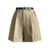 2024 New Fashion Draped High Waist Women Shorts Spring Summer Casual A-line Wide Leg Shorts Boyfriend Style Woman Shorts - Image 5