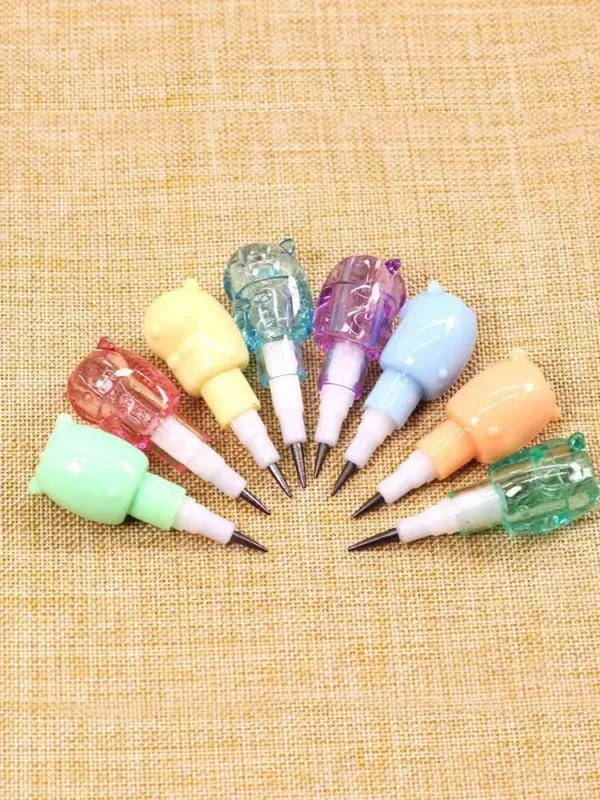 2pcs/Set Cute Bear Non Sharpening Mechanical Pencil Student Writing Pen School Office Supplies Pencil Stationery Gifts - Image 6