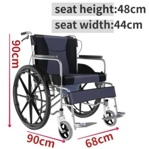 big large wheel wheel with toilet portable hand push scooter wheelchair for the elderly inconvenient legs and feet