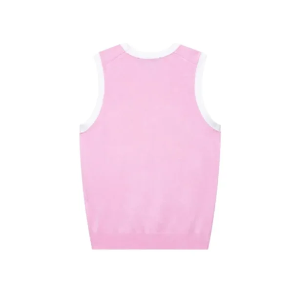Women Patchwork Top Spring Sleeveless Simple Knitted Women Tank Top O Neck Women Waistcoats - Image 3