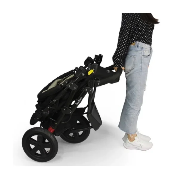 Jogging Stroller Three Wheels Baby stroller, lightweight strollers High view one-key folding,faster delivery - Image 3
