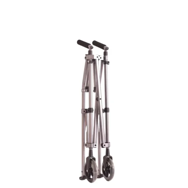 Walker Medical Household Auxiliary Travel Aluminum Alloy Elderly Booster Adjustable Folding Walker - Image 2