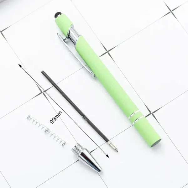 50pcs Light Metal Ballpoint Pen Touch Screen Pen Office School Advertising Pen Custom Logo Text Engraving Laser Engraving - Image 6