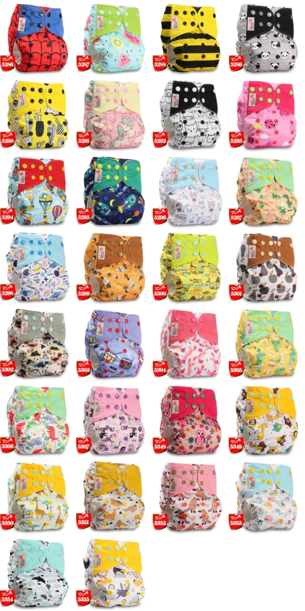 [Littles&Bloomz]2024 Washable Reusable Cloth Diaper Ecological Adjustable Real Pocket Nappy Fit 0-2year 3-15kg Baby Insert - Image 2